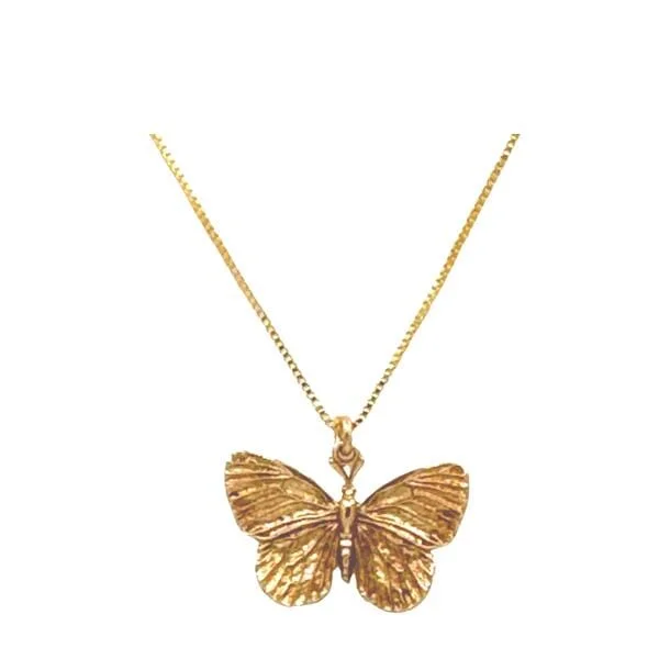 Bronze Dimensional Butterfly on 14kt Gold Fill Chain (NGCP4BFLY)