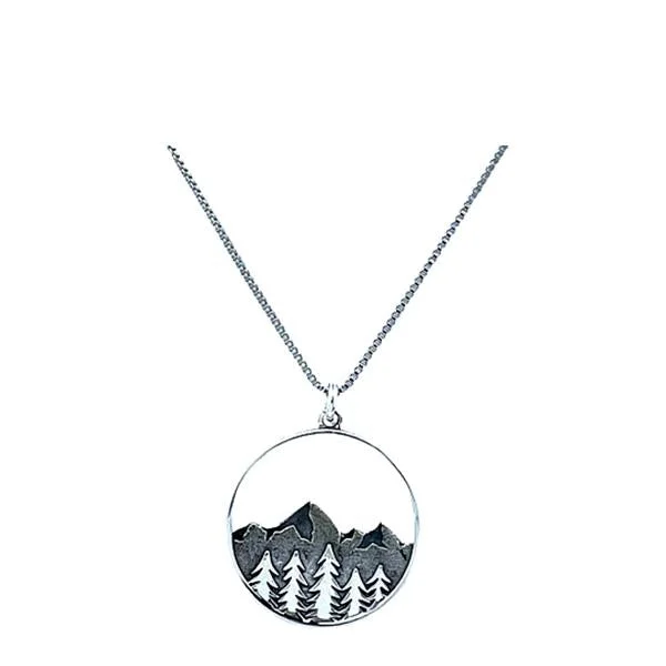 Mixt Metal: Mountains & Trees: Sterling Silver, Oxidized Silver (NCP46TRMTN)