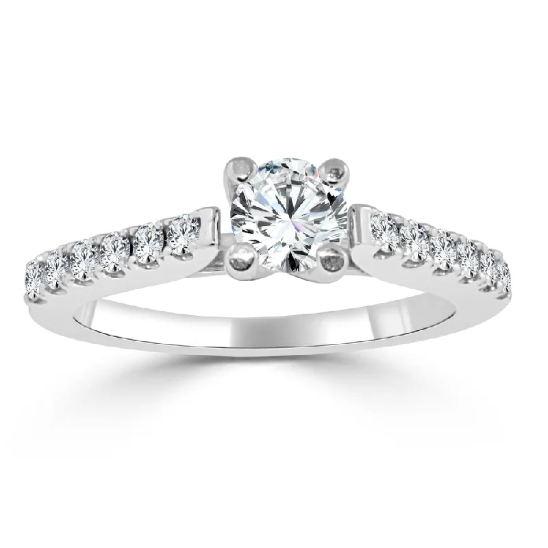 Auriya Round 3/4ctw Diamond Engagement Ring 14K Gold