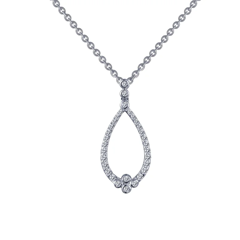 Lafonn Simulated Diamond Open Teardrop Necklace N0037CLP