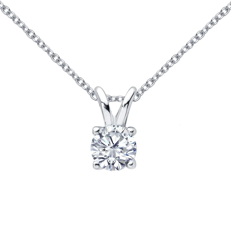 Lafonn Simulated Diamond 1.00ct Solitaire Necklace P2010CLP