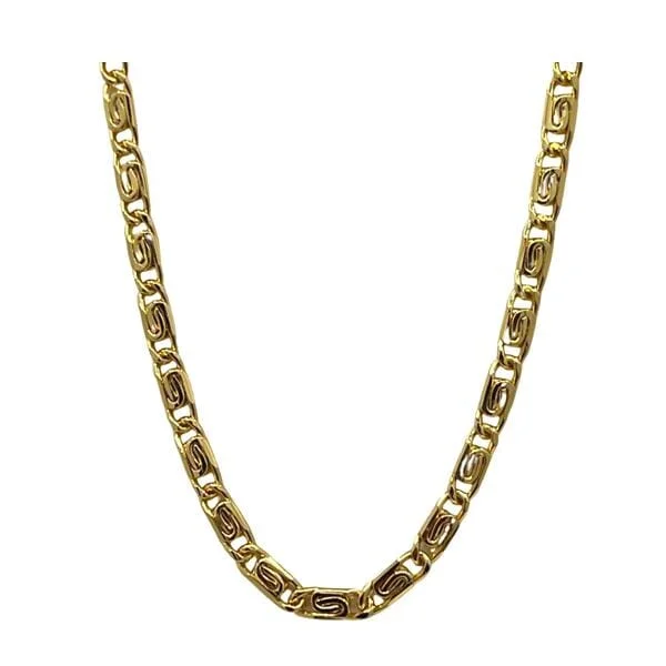 Fancy Link Gold Fill Chain Necklace: (NG4088)