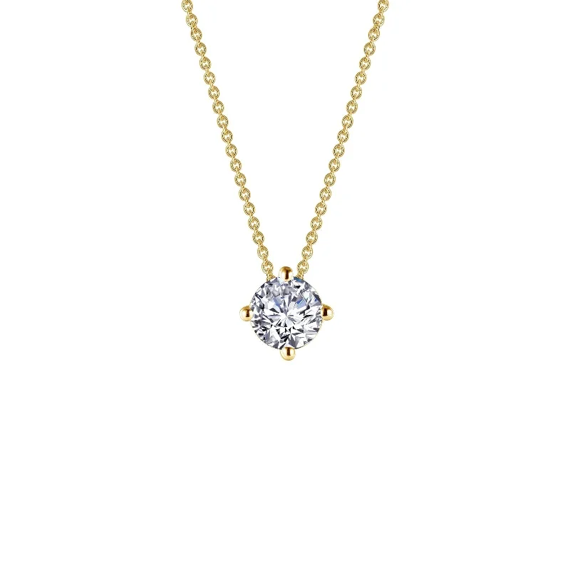 Lafonn Simulated Diamond 1.25ct East West Prong Solitaire Necklace N0174CLG