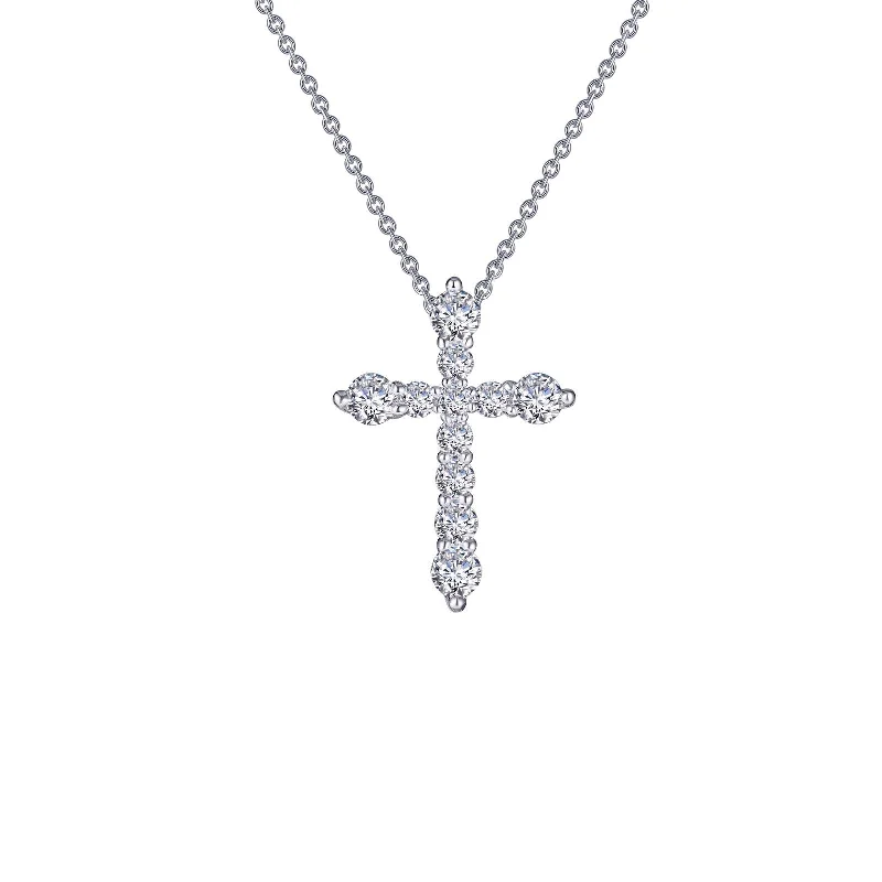 Lafonn Simulated Diamond 0.67cttw. Cross Pendant Necklace P0207CLP18