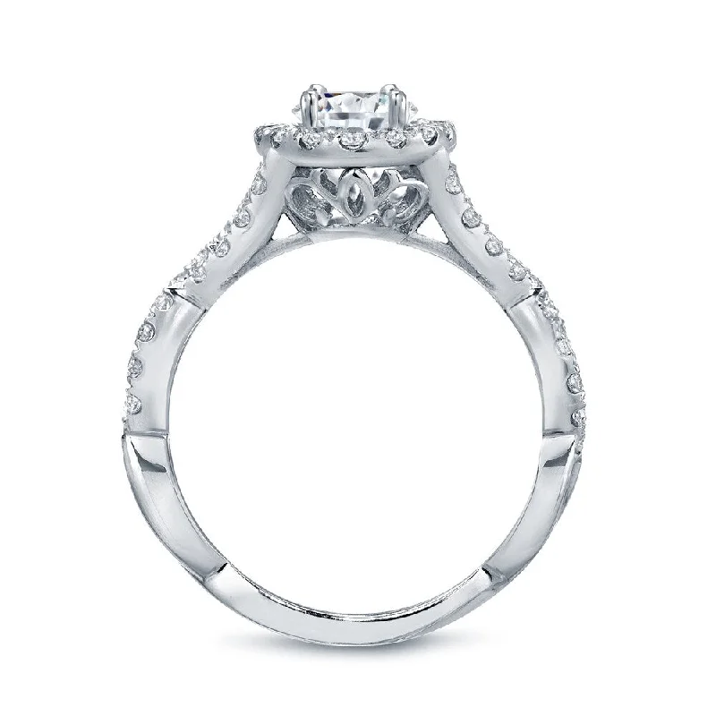 Auriya Platinum 2 1/8ct TDW Certified Oval-Cut Infinity Double Halo Diamond Engagement Ring