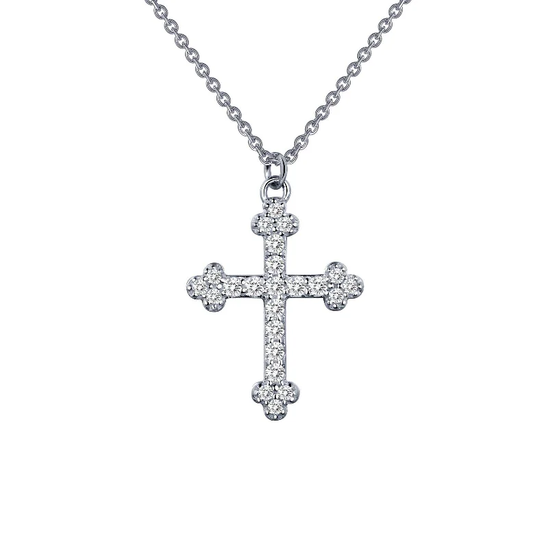 Lafonn Simulated Diamond 0.35ct Cross Necklace 9N025CLP