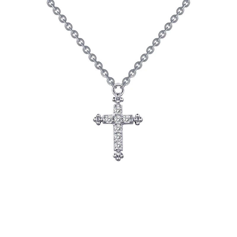 Lafonn Simulated Diamond 0.07ct Cross Necklace 9N023CLP