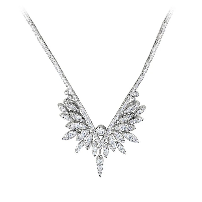 Hearts On Fire White Kites Crest Drop Diamond Necklace