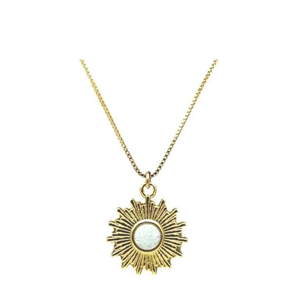 Opalite Textured Necklace (NGCP46405)