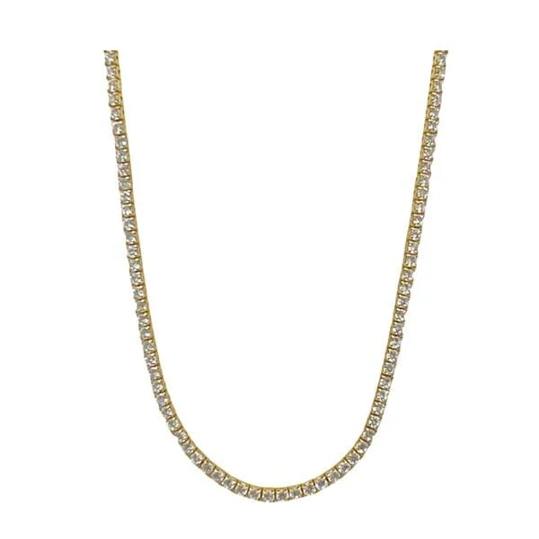 Choker: CZ  Basket Set Necklace: Gold Vermeil (NG4645)