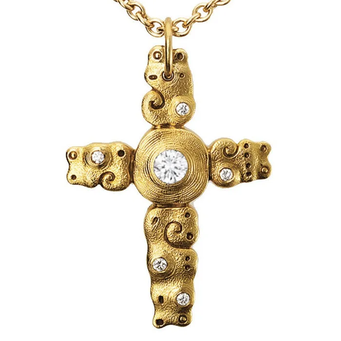 Alex Sepkus Sea Swirl Cross Necklace - M-101D