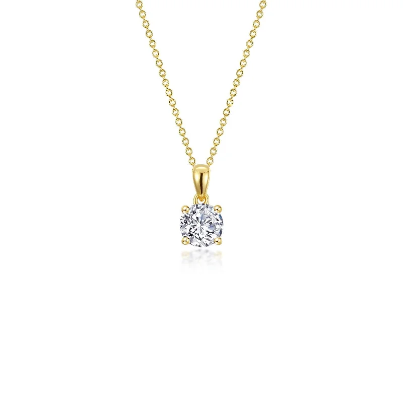 Lafonn Simulated Diamond 0.50ct 4 Prong Solitaire Necklace N0302CLG