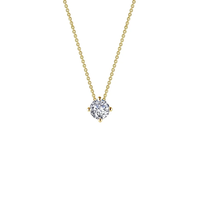 Lafonn Simulated Diamond 0.65ct East West Prong Solitaire Necklace N0152CLG