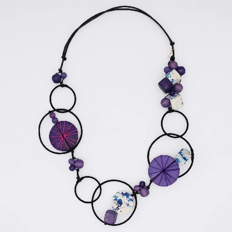 Purple Hayden Disk Necklace