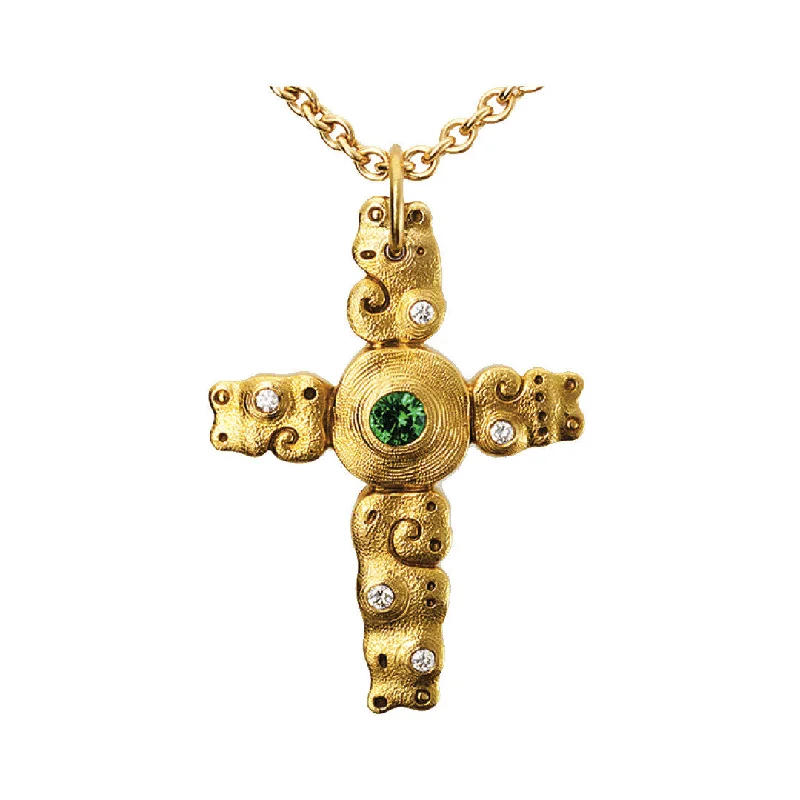 Alex Sepkus Swirl Cross Necklace - M-101