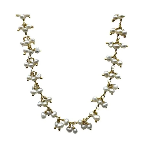 Cluster Vermeil Necklace: Pearl (NGCL330)