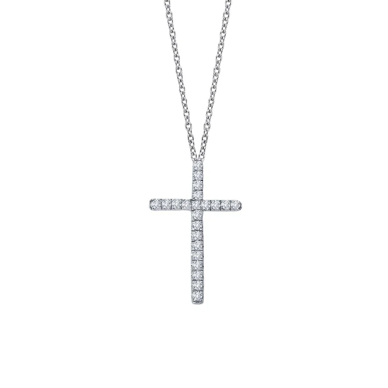 Lafonn Simulated Diamond 0.22ct Cross Necklace P0072CLP