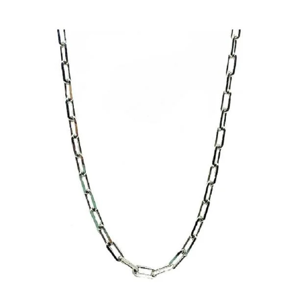 Link Necklace: Small Link 18": Rhodium Fill (NC480/18)