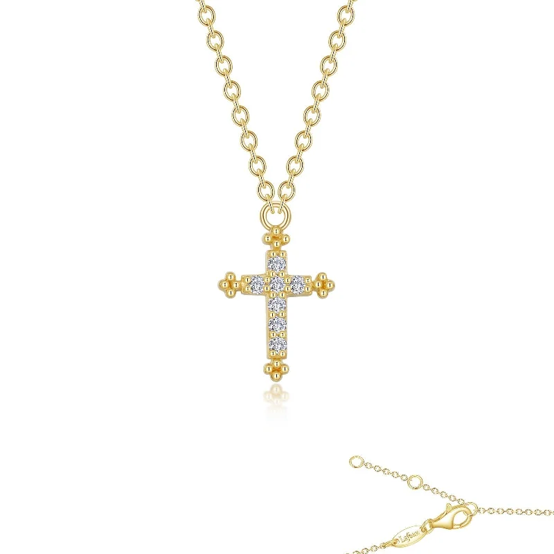 Lafonn Simulated Diamond 0.07ct Cross Necklace 9N023CLG