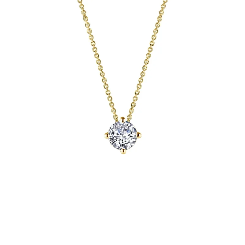 Lafonn Simulated Diamond 1.00ct East West Prong Solitaire Necklace N0154CLG