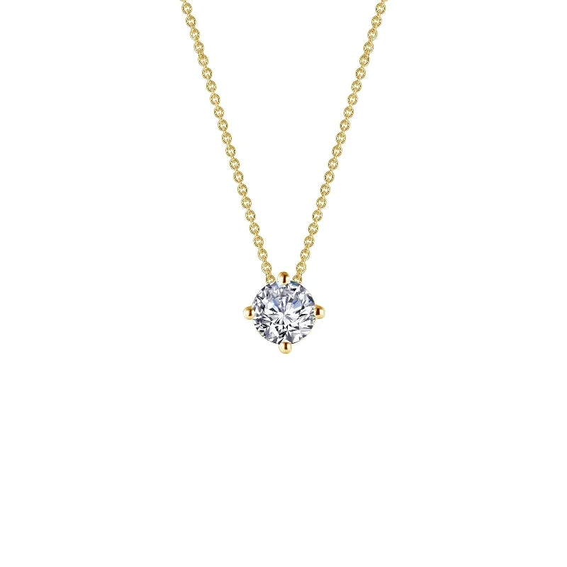 Lafonn Simulated Diamond 0.85ct East West Prong Solitaire Necklace N0173CLG