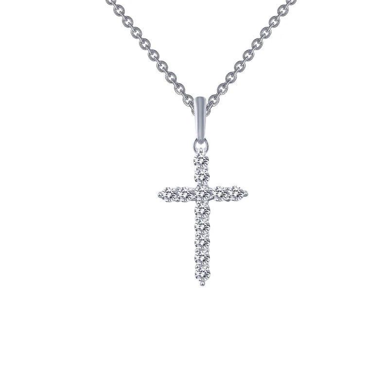 Lafonn Simulated Diamond 0.36ct Cross Necklace P0165CLP18