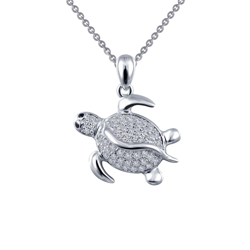 Lafonn Simulated Diamond Turtle Pendant Necklace P0154CLP